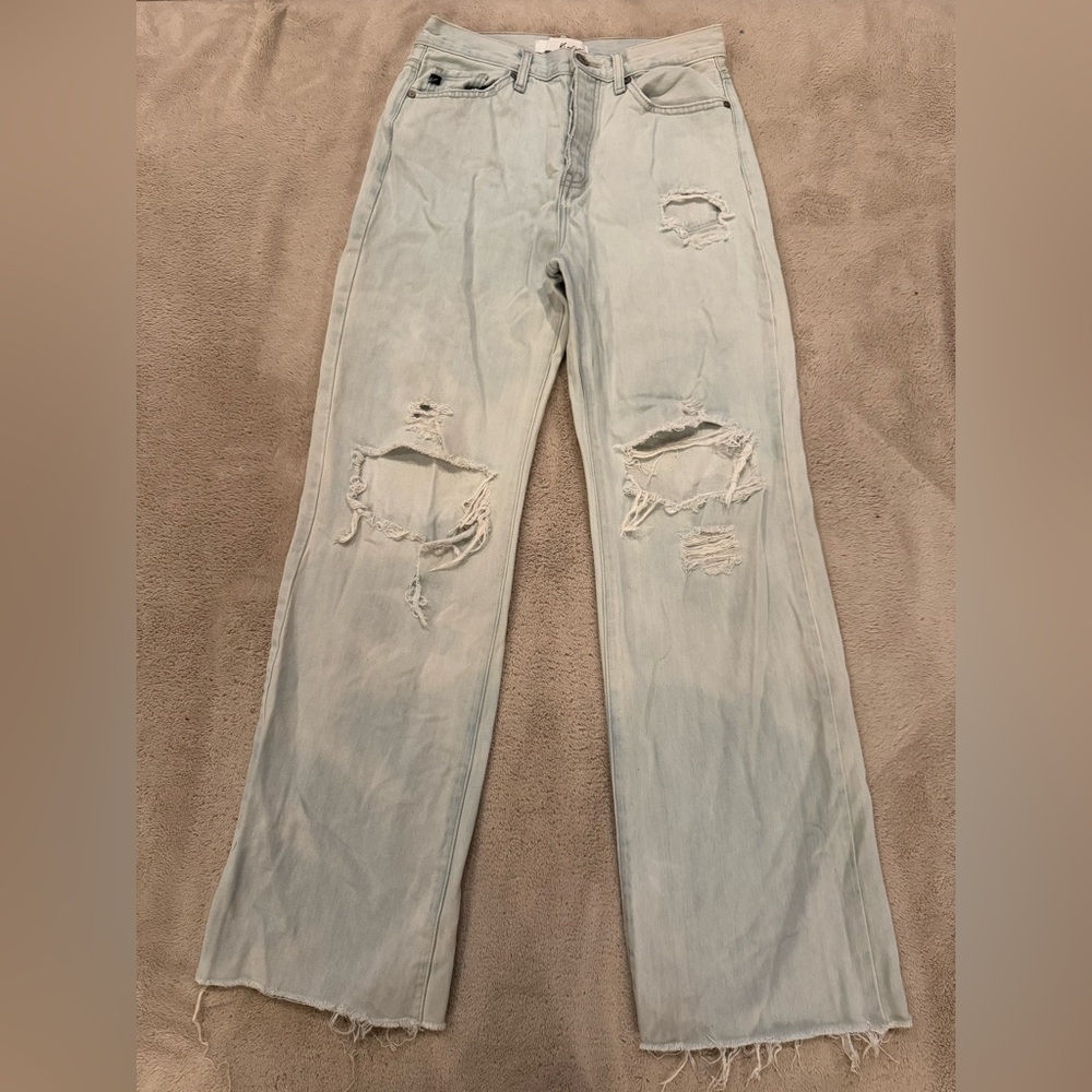 KanCan Light Blue Distressed Women Jeans 7/27